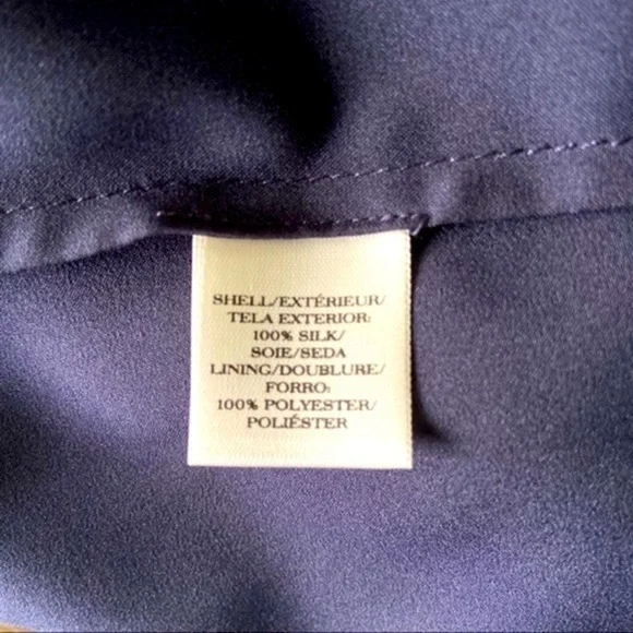 NWT Ann Taylor Silk Strappless Navy Blue Dress